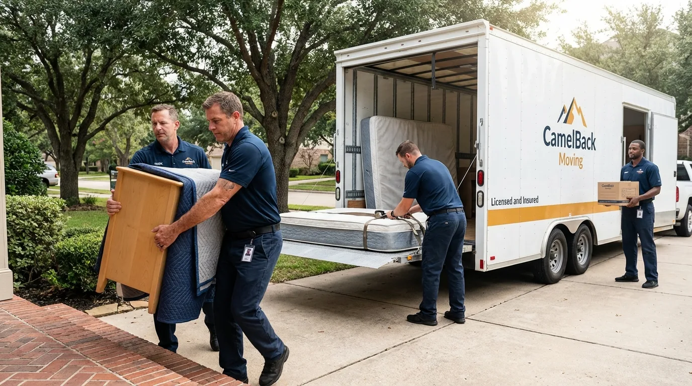 Crew loading residential truck for cross-state move from Canton, PA